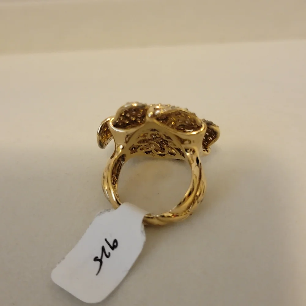 Gold plated sterling silver ring - Picture 4 of 5